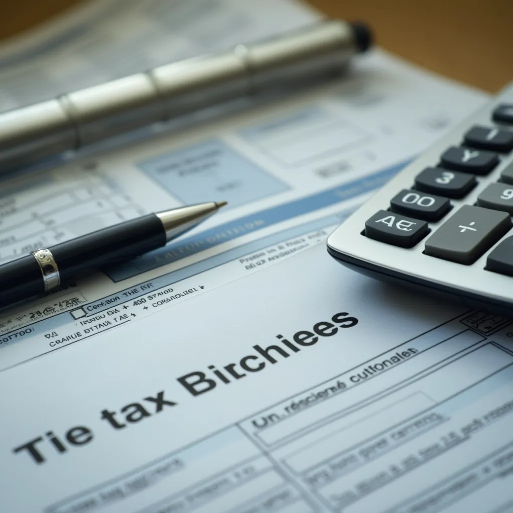 Calculatrice et documents fiscaux